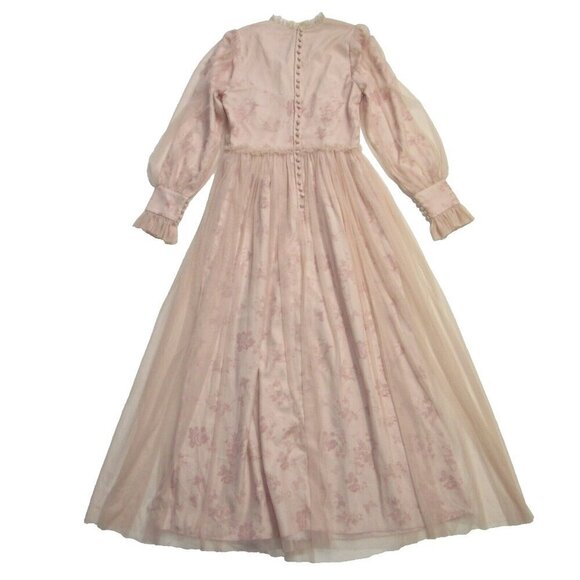 NWT Ivy City Co Last Songbird in Pink Floral Tulle Maxi Dress XS - Picture 7 of 7
